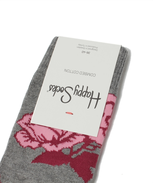 And A（アンドエー）の「Rose/Lady's (HappySocks)（ソックス/靴下・レディース・グレー/ダークグリーン・FREE）」の3枚目の写真