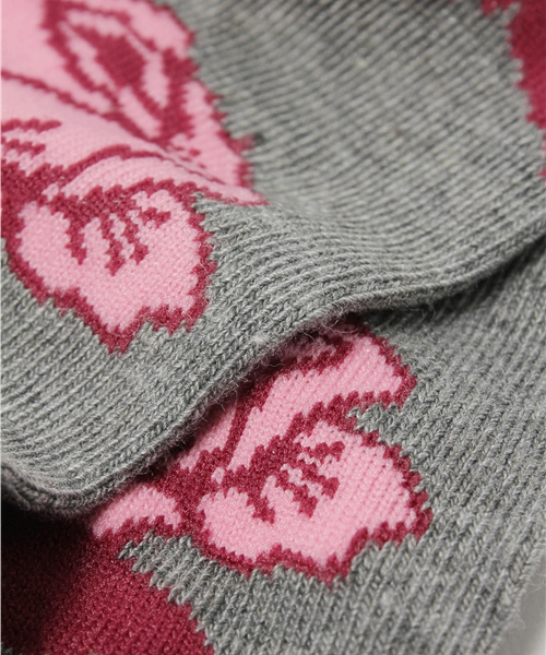 And A（アンドエー）の「Rose/Lady's (HappySocks)（ソックス/靴下・レディース・グレー/ダークグリーン・FREE）」の5枚目の写真