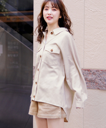 Heather | メランジＢＩＧシャツ　 830713(シャツ/ブラウス)