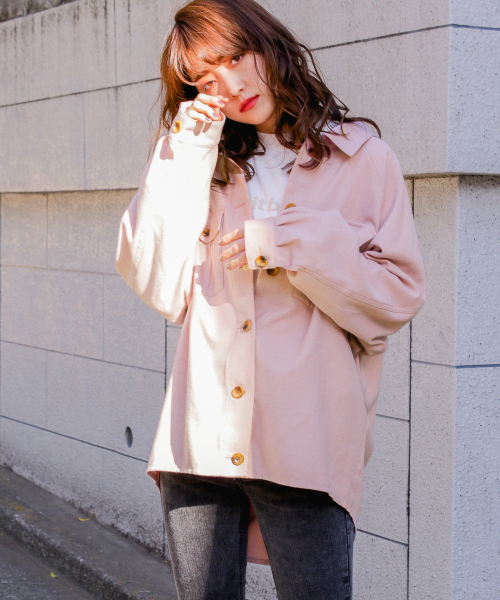 Heather（ヘザー）の「メランジＢＩＧシャツ　 830713（シャツ/ブラウス・レディース・ホワイト/ベージュ/ピンク・FREE）」の3枚目の写真