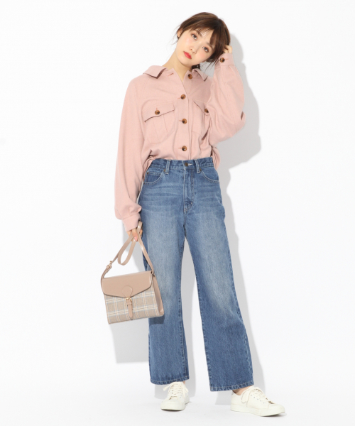 Heather（ヘザー）の「メランジＢＩＧシャツ　 830713（シャツ/ブラウス・レディース・ホワイト/ベージュ/ピンク・FREE）」の10枚目の写真