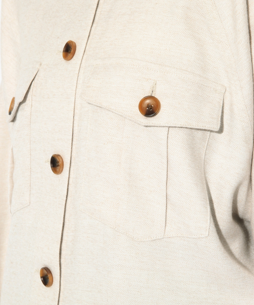 Heather（ヘザー）の「メランジＢＩＧシャツ　 830713（シャツ/ブラウス・レディース・ホワイト/ベージュ/ピンク・FREE）」の12枚目の写真