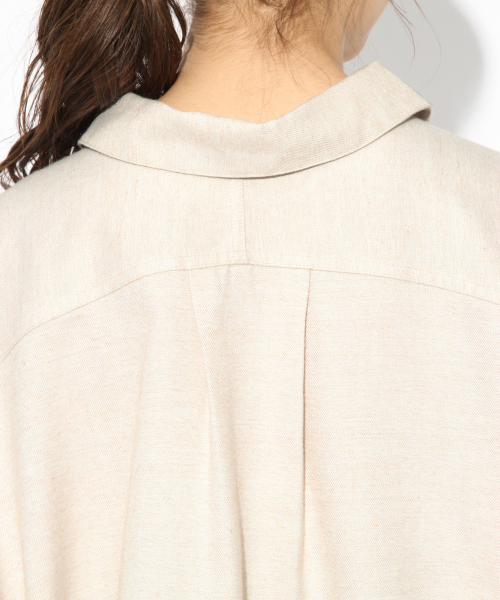 Heather（ヘザー）の「メランジＢＩＧシャツ　 830713（シャツ/ブラウス・レディース・ホワイト/ベージュ/ピンク・FREE）」の6枚目の写真