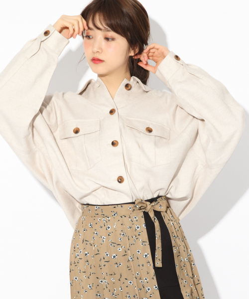 Heather（ヘザー）の「メランジＢＩＧシャツ　 830713（シャツ/ブラウス・レディース・ホワイト/ベージュ/ピンク・FREE）」の17枚目の写真