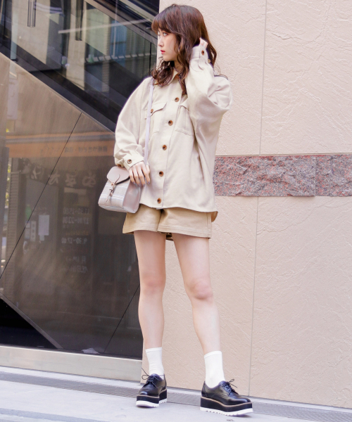 Heather（ヘザー）の「メランジＢＩＧシャツ　 830713（シャツ/ブラウス・レディース・ホワイト/ベージュ/ピンク・FREE）」の20枚目の写真