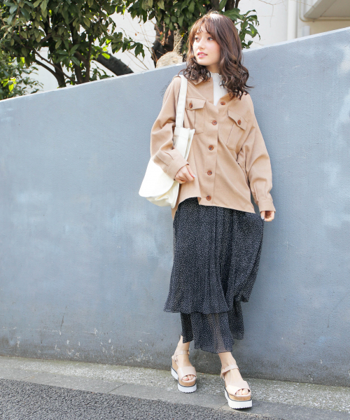 Heather（ヘザー）の「メランジＢＩＧシャツ　 830713（シャツ/ブラウス・レディース・ホワイト/ベージュ/ピンク・FREE）」の19枚目の写真