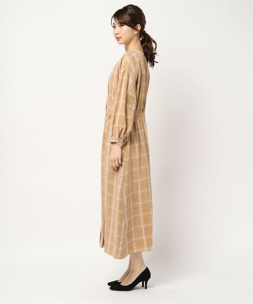 チェック柄シャツワンピース チェック柄シャツワンピース