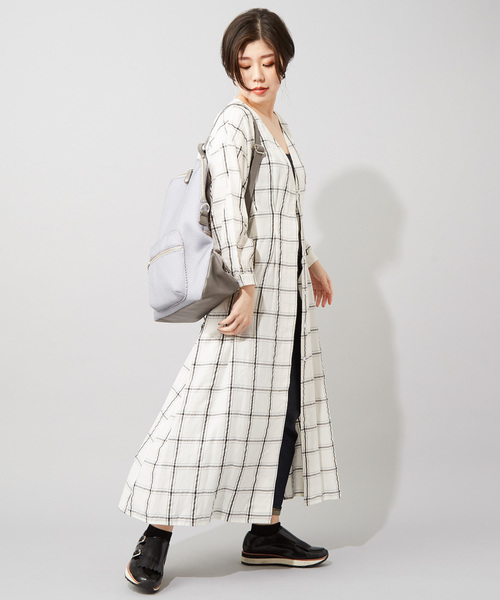 チェック柄シャツワンピース チェック柄シャツワンピース
