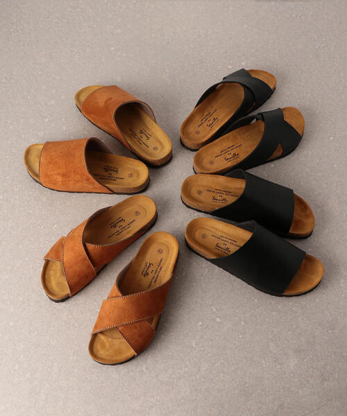 green label relaxing(グリーンレーベルリラクシング)の「SC SENCILLO GLR クロスサンダル(サンダル・メンズ・ブラウン/ブラック・41/42/43)」の4枚目の写真