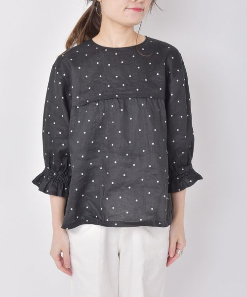 「liflattie ships」 長袖ブラウス MEDIUM ブラック レディース liflattie ships 「liflattie ships」 長袖ブラウス MEDIUM