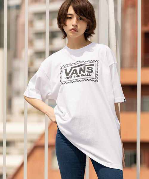 VANS(バンズ)の「VANS/ヴァンズ Checker Box Logo S/S T-Shirt(Tシャツ/カットソー・メンズ・ホワイト/オレンジ/ブラック・M/XL/S/L)」の3枚目の写真