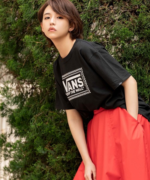 VANS(バンズ)の「VANS/ヴァンズ Checker Box Logo S/S T-Shirt(Tシャツ/カットソー・メンズ・ホワイト/オレンジ/ブラック・M/XL/S/L)」の6枚目の写真