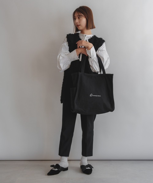 Rename 帆布 スクエア BOX ビッグ トートバッグ A4収納可能（トート