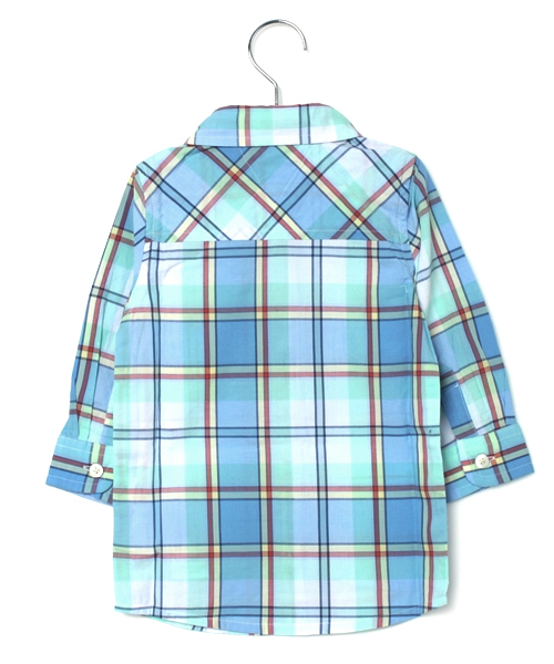 TOMMY HILFIGER（トミーヒルフィガー）の「CHECK BABY SHIRT（シャツ/ブラウス・キッズ・ブルー・70/80）」の2枚目の写真