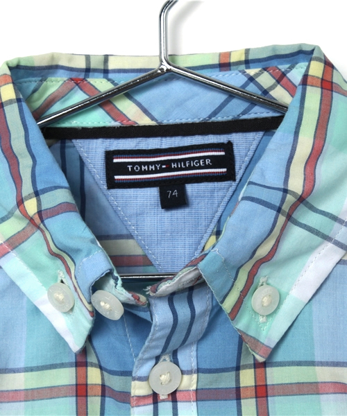 TOMMY HILFIGER（トミーヒルフィガー）の「CHECK BABY SHIRT（シャツ/ブラウス・キッズ・ブルー・70/80）」の6枚目の写真