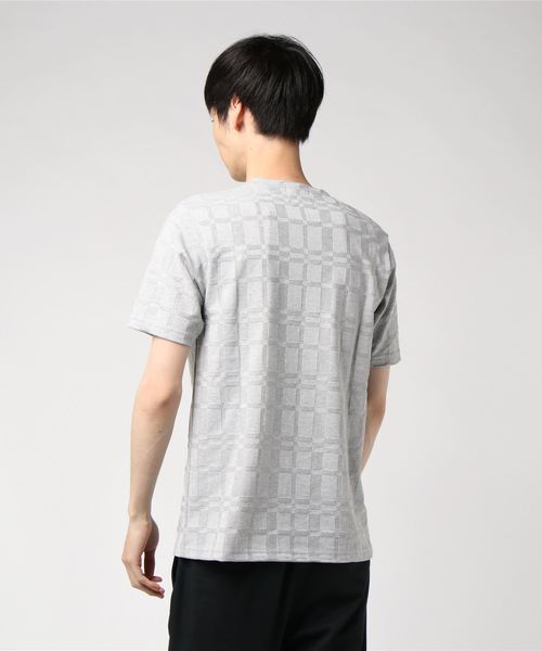 GGD(ジージーディー)の「日本製リンクスジャカードクルー(Tシャツ/カットソー・メンズ・ホワイト/ブラック/グレー・46/48)」の5枚目の写真