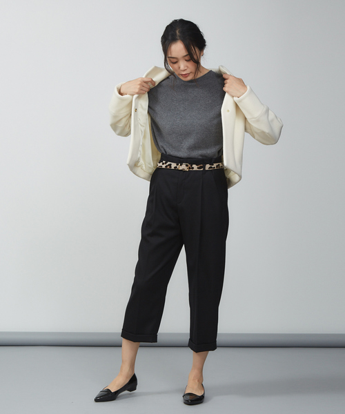 qualite（カリテ）の「【昨年も大ヒット】ショートビーバーコート（トレンチコート・レディース・オフホワイト/ピンク/グレイッシュベージュ/ブラック/ベージュ・36/38）」の22枚目の写真