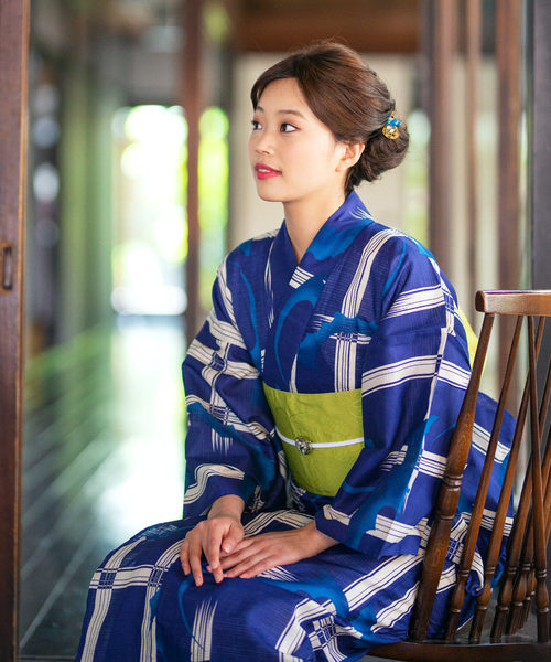 kimonomachi(キモノマチ)の「レディース 浴衣帯 自然な形の作り帯 小袋帯 半幅帯 浴衣帯 角出し風タイプ(和装小物・レディース・パープル/イエロー/オレンジ/インディゴブルー/ライトグリーン/エメラルド/グリーン系その他/ブルー系その他/ライトパープル/ライトイエロー/オレンジ系その他/レッド系その他/レッド系その他2/ネイビー・ONE SIZE)」の15枚目の写真