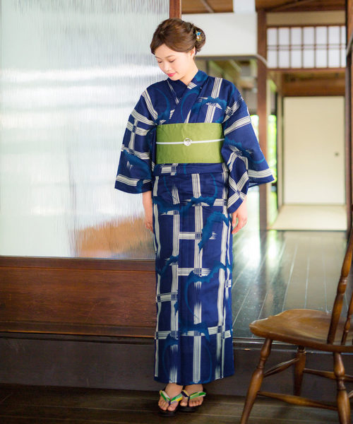 kimonomachi(キモノマチ)の「レディース 浴衣帯 自然な形の作り帯 小袋帯 半幅帯 浴衣帯 角出し風タイプ(和装小物・レディース・パープル/イエロー/オレンジ/インディゴブルー/ライトグリーン/エメラルド/グリーン系その他/ブルー系その他/ライトパープル/ライトイエロー/オレンジ系その他/レッド系その他/レッド系その他2/ネイビー・ONE SIZE)」の16枚目の写真
