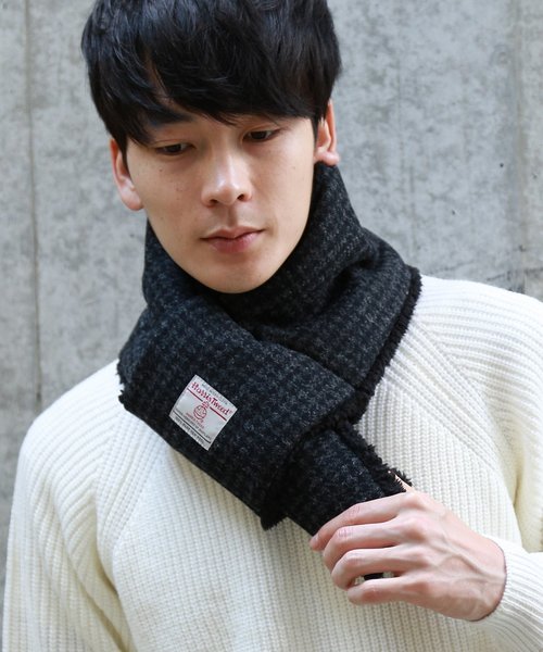HARRIS TWEED(ハリスツイード)の「【WEB限定】ハリスツイード生地使用 差し込みマフラー / Harris Tweed(ストール/ショール・メンズ・ブラック系1/グレー系1/レッド系3・00)」の6枚目の写真