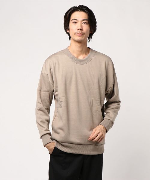 STYLEBLOCK(スタイルブロック)の「裏ボアビッグシルエットスウェットトレーナー(スウェット・メンズ・ブラック/杢グレー/ベージュ・M/L)」の6枚目の写真