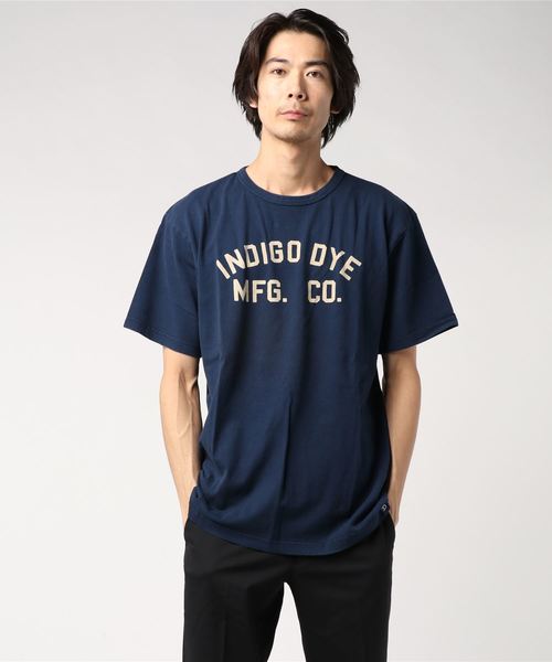Denime（ドゥニーム）の「DENIME TEE INDIGO DYE プリントT（Tシャツ/カットソー・メンズ・ホワイト/ネイビー/グリーン・SMALL/MEDIUM/X-LARGE/LARGE）」の14枚目の写真