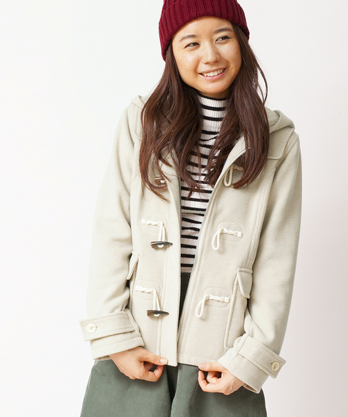 WEGO(ウィゴー)の「WEGO/ショートダッフルコート(ダッフルコート・レディース・アイボリー/ネイビー/キャメル/レッド・LARGE/MEDIUM)」の2枚目の写真