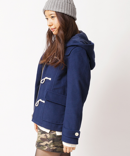WEGO(ウィゴー)の「WEGO/ショートダッフルコート(ダッフルコート・レディース・アイボリー/ネイビー/キャメル/レッド・LARGE/MEDIUM)」の5枚目の写真