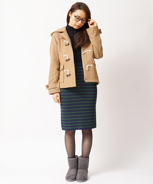 WEGO(ウィゴー)の「WEGO/ショートダッフルコート(ダッフルコート・レディース・アイボリー/ネイビー/キャメル/レッド・LARGE/MEDIUM)」の7枚目の写真