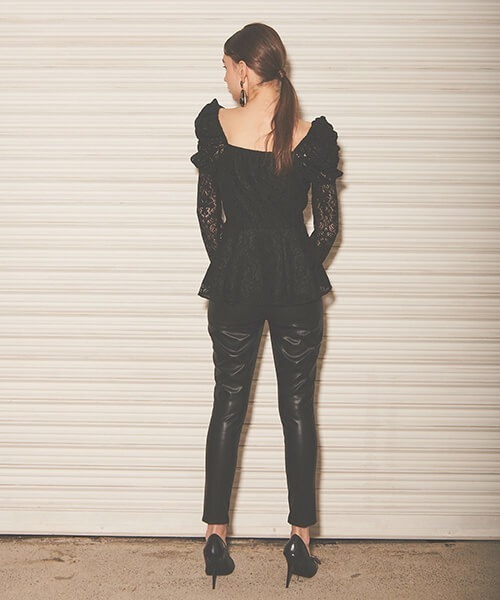 EIMY ISTOIRE(エイミーイストワール)の「フロントボタンフェイクレザーパンツ(その他パンツ・レディース・ブラック・SMALL/MEDIUM)」の9枚目の写真