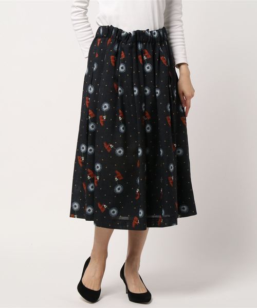 franchelippee（フランシュリッペ）の「【3L】オリプリ丈長スカート  