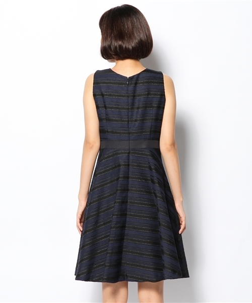 Demi-Luxe BEAMS（デミルクス ビームス）の「Demi-Luxe BEAMS / ラメボーダーフレアワンピース（ワンピース・レディース・ブラック/ネイビー・36/38）」の10枚目の写真