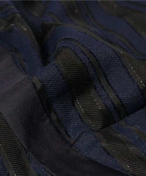 Demi-Luxe BEAMS（デミルクス ビームス）の「Demi-Luxe BEAMS / ラメボーダーフレアワンピース（ワンピース・レディース・ブラック/ネイビー・36/38）」の7枚目の写真