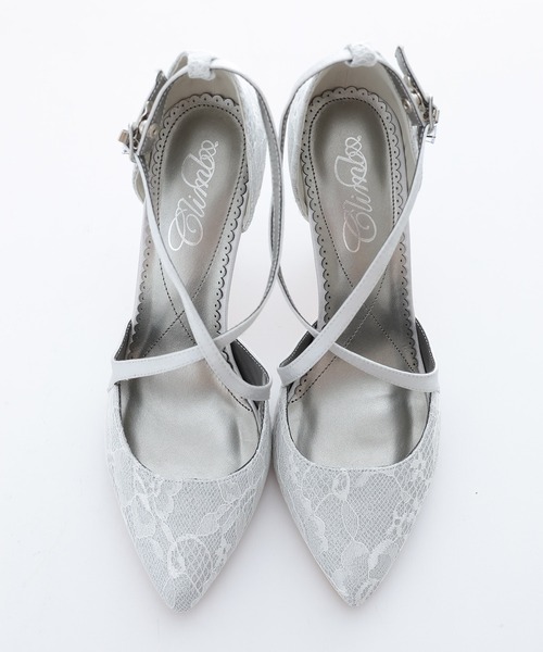 PourVous（プールヴー）の「クロスベルトレースパンプス 結婚式  フォーマル オケージョン 同窓会（パンプス・レディース・ベージュ/ブラック/シルバー・23.0cm/23.5cm/24.0cm/24.5cm/22.5cm/22.0cm）」の11枚目の写真