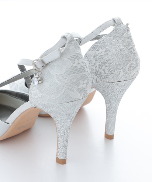 PourVous（プールヴー）の「クロスベルトレースパンプス 結婚式  フォーマル オケージョン 同窓会（パンプス・レディース・ベージュ/ブラック/シルバー・23.0cm/23.5cm/24.0cm/24.5cm/22.5cm/22.0cm）」の14枚目の写真