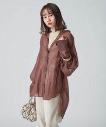 mystic | アームスリットシアーシャツ(シャツ/ブラウス)