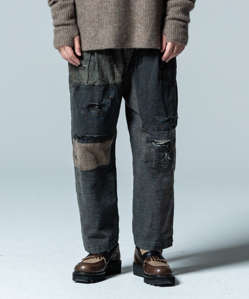 glamb（グラム）の「Repair patch slacks / リペアパッチスラックス