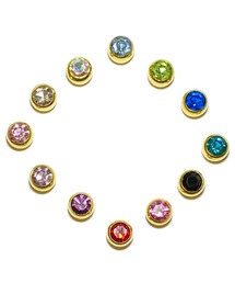 MORPH（モルフ）の「MORPH モルフ スワロフスキーボディピアスキャッチ 16ゲージ 6mm GOLD（ピアス（片耳用））」