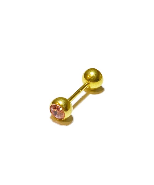MORPH(モルフ)の「MORPH モルフ スワロフスキーボディピアスキャッチ 16ゲージ 6mm GOLD(ピアス(片耳用)・レディース・レインボー/ブルー/レッド/クリア/エメラルド/ライトグリーン/ブラック/ライトピンク/スカイブルー/ラベンダー/ローズ/バイオレット・6)」の8枚目の写真