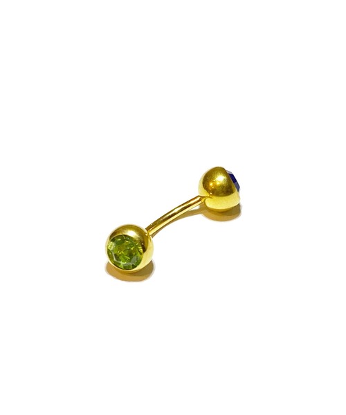 MORPH(モルフ)の「MORPH モルフ スワロフスキーボディピアスキャッチ 16ゲージ 6mm GOLD(ピアス(片耳用)・レディース・レインボー/ブルー/レッド/クリア/エメラルド/ライトグリーン/ブラック/ライトピンク/スカイブルー/ラベンダー/ローズ/バイオレット・6)」の3枚目の写真