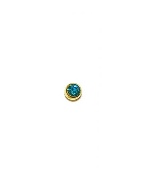 MORPH(モルフ)の「MORPH モルフ スワロフスキーボディピアスキャッチ 16ゲージ 6mm GOLD(ピアス(片耳用)・レディース・レインボー/ブルー/レッド/クリア/エメラルド/ライトグリーン/ブラック/ライトピンク/スカイブルー/ラベンダー/ローズ/バイオレット・6)」の4枚目の写真