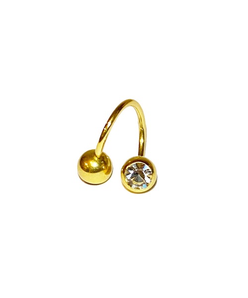 MORPH(モルフ)の「MORPH モルフ スワロフスキーボディピアスキャッチ 16ゲージ 6mm GOLD(ピアス(片耳用)・レディース・レインボー/ブルー/レッド/クリア/エメラルド/ライトグリーン/ブラック/ライトピンク/スカイブルー/ラベンダー/ローズ/バイオレット・6)」の11枚目の写真