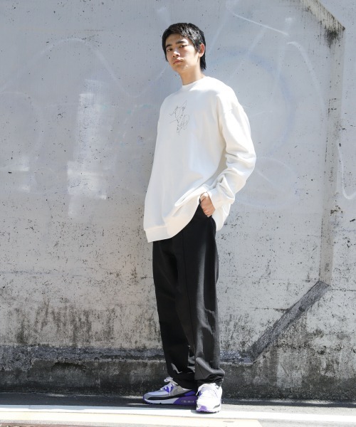 PBLIM(ページボーイリム)の「【PAGEBOYLIM】センガイラストウラケ(スウェット・レディース・ブラック/ホワイト・MEDIUM/X-LARGE)」の3枚目の写真