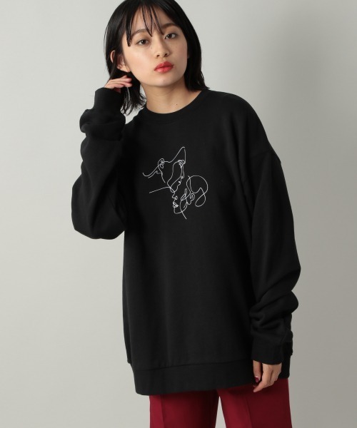 PBLIM(ページボーイリム)の「【PAGEBOYLIM】センガイラストウラケ(スウェット・レディース・ブラック/ホワイト・MEDIUM/X-LARGE)」の17枚目の写真