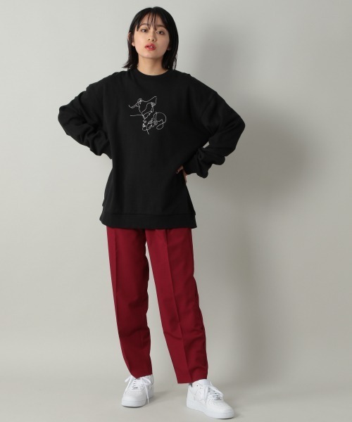 PBLIM(ページボーイリム)の「【PAGEBOYLIM】センガイラストウラケ(スウェット・レディース・ブラック/ホワイト・MEDIUM/X-LARGE)」の13枚目の写真