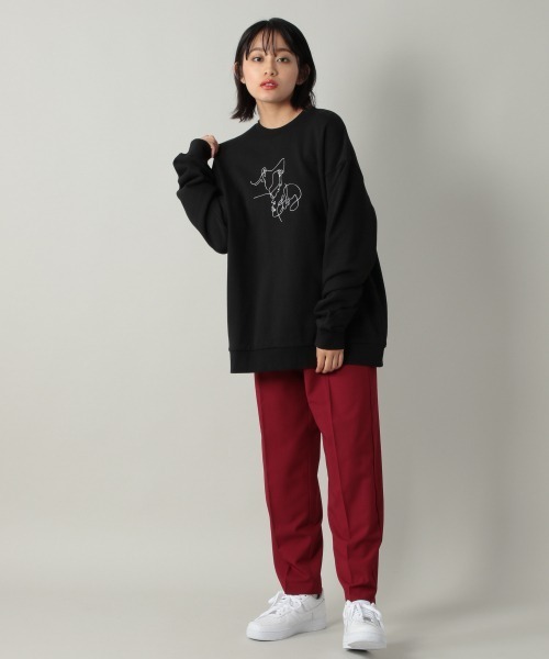 PBLIM(ページボーイリム)の「【PAGEBOYLIM】センガイラストウラケ(スウェット・レディース・ブラック/ホワイト・MEDIUM/X-LARGE)」の15枚目の写真