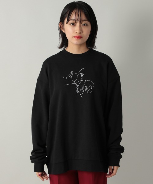 PBLIM(ページボーイリム)の「【PAGEBOYLIM】センガイラストウラケ(スウェット・レディース・ブラック/ホワイト・MEDIUM/X-LARGE)」の11枚目の写真