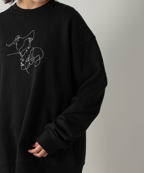 PBLIM(ページボーイリム)の「【PAGEBOYLIM】センガイラストウラケ(スウェット・レディース・ブラック/ホワイト・MEDIUM/X-LARGE)」の18枚目の写真