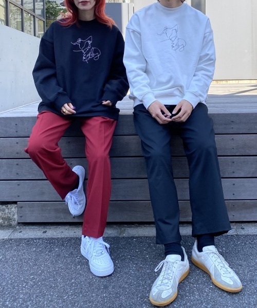 PBLIM(ページボーイリム)の「【PAGEBOYLIM】センガイラストウラケ(スウェット・レディース・ブラック/ホワイト・MEDIUM/X-LARGE)」の19枚目の写真