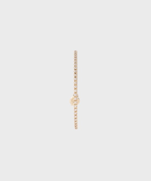 COCOSHNIK(ココシュニック)の「K10ダイヤモンドフープ イヤーカフピアス(片耳用)(ピアス(両耳用)・レディース・アイボリー系・00)」の8枚目の写真